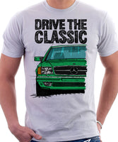 Drive The Classic Mercedes W126 SEC Prefacelift T-shirt in White Colour