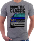 Drive The Classic Mercedes W126 SEC Prefacelift Grey Bumpers T-shirt in Heather Grey Colour