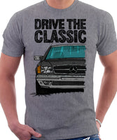 Drive The Classic Mercedes W126 SEC Prefacelift Grey Bumpers T-shirt in Heather Grey Colour