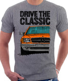 Drive The Classic Mercedes W126 SEC Prefacelift Grey Bumpers T-shirt in Heather Grey Colour