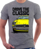 Drive The Classic MGB Rubber Bumper. T-shirt in Heather Grey Colour