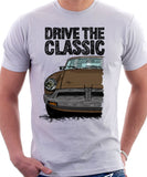 Drive The Classic MGB Rubber Bumper. T-shirt in White Colour