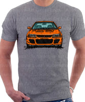 Mitsubishi Lancer Evolution 1&2. T-shirt in Heather Grey Colour