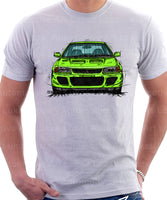 Mitsubishi Lancer Evolution 1&2. T-shirt in White Colour