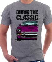 Drive The Classic Datsun 280ZX Series 1. T-shirt in Heather Grey Colour