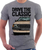 Drive The Classic Opel Corsa A Early Model. T-shirt in Heather Grey Colour