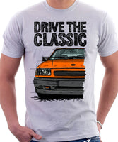 Drive The Classic Opel Corsa A Late Model. T-shirt in White Colour