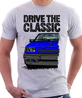 Drive The Classic Opel Corsa A Late Model. T-shirt in White Colour