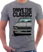 Drive The Classic Opel Kadett C Early Model. T-shirt in Heather Grey Colour