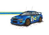 Subaru Impreza WRX Rally Legends. T-shirt.