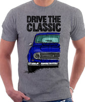 Drive The Classic Renault 4 1967 Model. T-shirt in Heather Grey Colour