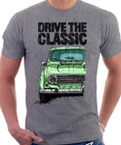 Drive The Classic Renault 4 1967 Model. T-shirt in Heather Grey Colour