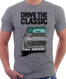 Drive The Classic Renault 4 1967 Model. T-shirt in Heather Grey Colour