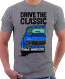 Drive The Classic Renault 4 1974 Model. T-shirt in Heather Grey Colour