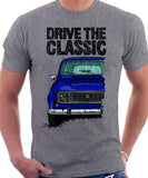 Drive The Classic Renault 4 1974 Model. T-shirt in Heather Grey Colour