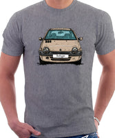 Renault Twingo Late Model. T-shirt in Heather Grey Color