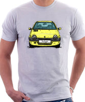 Renault Twingo Late  Model. T-shirt in White Color