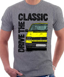 Drive The Classic VW Transporter T4 Early Model Black Bumper . T-shirt in Heather Grey Colour