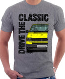 Drive The Classic VW Transporter T4 Late Model Black Bumper . T-shirt in Heather Grey Colour