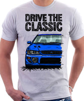 Drive The Classic Subaru Impreza WRX 1st Gen. T-shirt in White Colour