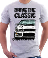 Drive The Classic Subaru Impreza WRX 1st Gen. T-shirt in White Colour