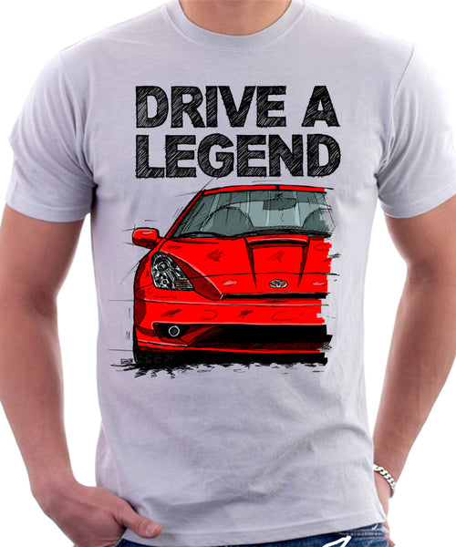 Drive A Legend Toyota Celica 7 Generation Facelift Model. T-shirt in White Colour