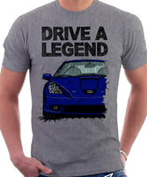 Drive A Legend Toyota Celica 7 Generation Prefacelift Model. T-shirt in Heather Grey Colour