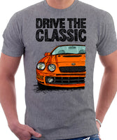 Drive The Classic Toyota Celica 6 Generation ST205 GT4. T-shirt in Heather Grey Colour