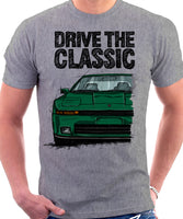 Drive The Classic Toyota Supra Mk3 Early Model. T-shirt in Heather Grey Colour