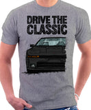 Drive The Classic Toyota Supra Mk3 Early Model. T-shirt in Heather Grey Colour