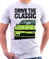 Drive The Classic Toyota Supra Mk3 Early Model. T-shirt in White Colour