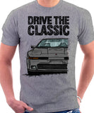 Drive The Classic Toyota Supra Mk3 Late Model. T-shirt in Heather Grey Colour