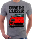 Drive The Classic Toyota Supra Mk4. T-shirt in Heather Grey Colour