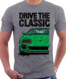 Drive The Classic Toyota Supra Mk4. T-shirt in Heather Grey Colour