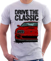 Drive The Classic Toyota Supra Mk4 Turbo Europe. T-shirt in White Colour