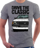 Drive The Classic Vauxhall Nova Early Model. T-shirt in Heather Grey Colour