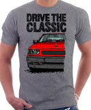 Drive The Classic Vauxhall Nova Late Model. T-shirt in Heather Grey Colour