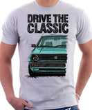 Drive The Classic VW Golf Mk2 Late Model. T-shirt in White Colour