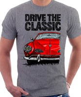 Drive The Classic VW Karmann Ghia Erly Model. T-shirt in Heather Grey Colour