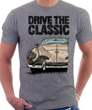 Drive The Classic VW Karmann Ghia Erly Model. T-shirt in Heather Grey Colour