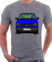 VW Transporter T4 Early Model Black Bumper . T-shirt in Heather Grey Colour