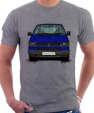 VW Transporter T4 Early Model Black Bumper . T-shirt in Heather Grey Colour