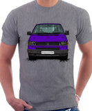 VW Transporter T4 Early Model Black Bumper . T-shirt in Heather Grey Colour