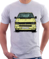 VW Transporter T4 Early Model Colour Bumper . T-shirt in White Colour