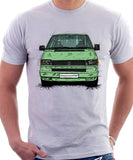 VW Transporter T4 Early Model Colour Bumper . T-shirt in White Colour