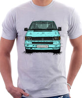 VW Transporter T4 Early Model Colour Bumper . T-shirt in White Colour