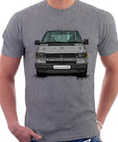 VW Transporter T4 Late Model Black Bumper . T-shirt in Heather Grey Colour