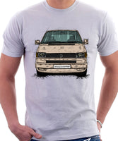 VW Transporter T4 Late Model Colour Bumper . T-shirt in White Colour