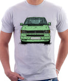 VW Transporter T4 Late Model Colour Bumper . T-shirt in White Colour