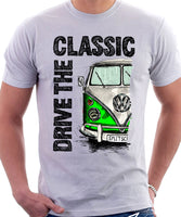 Drive The Classic VW T1 Splitscreen . T-shirt in White Colour